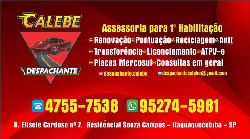 Despachante Calebe  Itaquaquecetuba SP